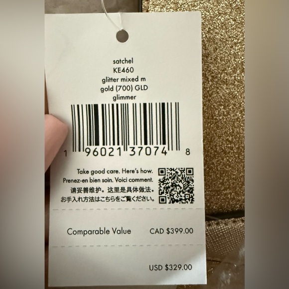 Kate Spade gold glitter crossbody satchel - Picture 7 of 7